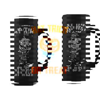 Halloween Hockey Hat Trick Or Treat Ice Hockey Player Coffee Mug - Seseable