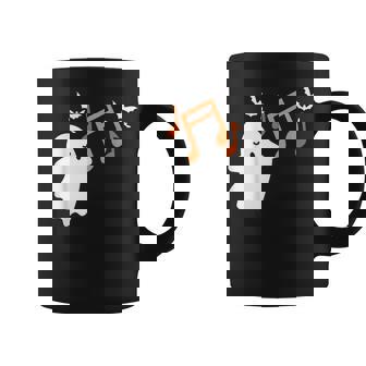 Halloween Music Note Ghost Teacher Fall Musical Instrument Coffee Mug - Monsterry