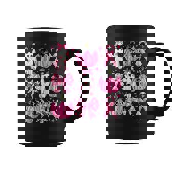 Halloween Pink Ghost Coquette Bow Girly Breast Cancer Girls Coffee Mug - Monsterry