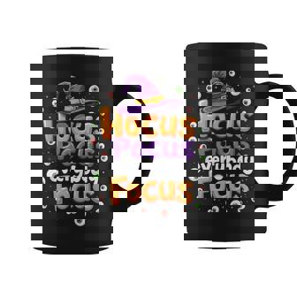 Halloween Witch Hat Teacher Hocus Pocus Everybody Focus Boo Graphic Print Coffee Mug - Monsterry