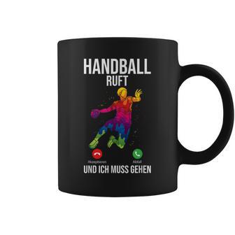 Handballer Sport Handball Ruft Und Ich Muss Gehen Tassen - Geschenkecke