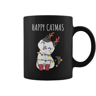 Happy Catmas Lustiges Weihnachts Katze Christmas Tree Tassen - Geschenkecke