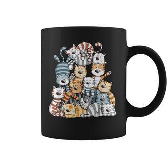 Happy Cats Team I Cat Print Cat Fun Tassen - Geschenkecke