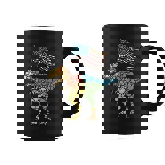 Happy Dot Day Colorful Polka Dot Dinosaur T-Rex Usa Flag Coffee Mug - Seseable