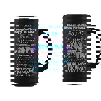 Happy Heavenly Birthday Up In Heaven To My Son Missing Son Coffee Mug - Monsterry
