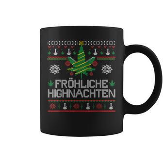 Happy Highnachten Ugly Christmas Hemp Marijuana Tassen - Geschenkecke