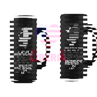 Happy Liberia Independence Day Liberia Liberian Flag Heart Coffee Mug - Thegiftio