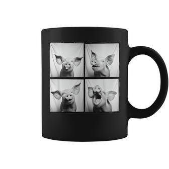 Happy Pig Face Portrait Hog Farmer Farm Animal Graphic Print Coffee Mug - Monsterry