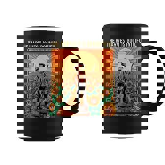The Harvest Is Bountiful Funny Farmer Cat Graphic Print Coffee Mug - Monsterry