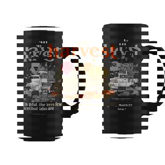 The Harvest Is Plentiful Christian Fall Autumn Vintage Truck Coffee Mug - Thegiftio UK