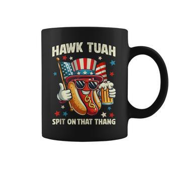 Hawk Tush Spit On That Thing Retro Hot Dog 4Th Of July Coffee Mug - Monsterry UK