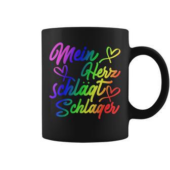 My Heart Beats Schlager Lgbtq Pride Gay Lesbian Queer Tassen - Geschenkecke