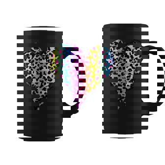 Heart Rainbow Cheetah Leopard Tiger Print Coffee Mug - Thegiftio UK