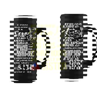 Hero Wears Dog Tags Combat Boots Proud Military Sister Coffee Mug - Monsterry