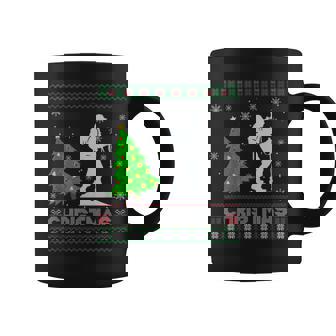 Hiking Xmas Tree Lighting Ugly Christmas Sweater Coffee Mug | Mazezy