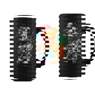 Hip Hop Teddy Bear Watercolour Coffee Mug | Seseable UK