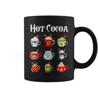Hot Cocoa Christmas Cup Hot Chocolate Candy Cane Xmas Graphic Print Coffee Mug - Monsterry