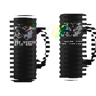 Hot Dog Adult Tie Dye Peace Love Hot Dogs Coffee Mug - Monsterry