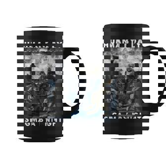 Human By Day Sigma By Night Lover Alpha Wolf Meme Coffee Mug | Seseable UK