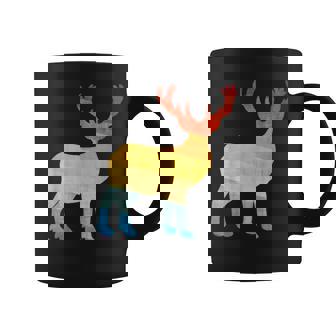 Hunting Deer With Sunglasses 70s 80s 90s Graphic Print Coffee Mug - Monsterry