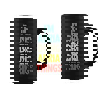 I'm Adria Doing Adria Things Fun Nombre Personalizado Adria Taza de café - Regaloses