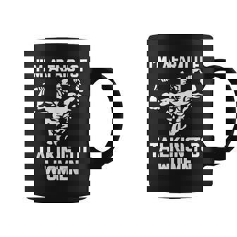 I'm Afraid Of Talking To Divertido Entrenamiento Muscular Para Gimnasio Taza de café - Regaloses