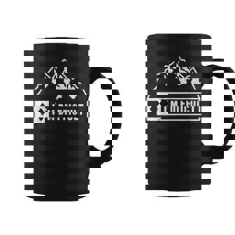 I'm Difficult Snowboard Ski Run Circle Mountain Sign Graphic Print Coffee Mug - Monsterry