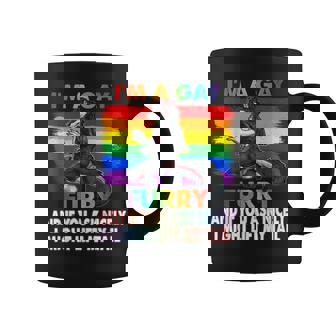 I'm A Gay Furry Rainbow Fox Wolf Fursona Fandom Pride Month Coffee Mug - Thegiftio UK