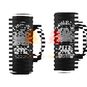 I'm Just Here For The Boos Cute Halloween Boo Crew Vibes Graphic Print Coffee Mug - Monsterry