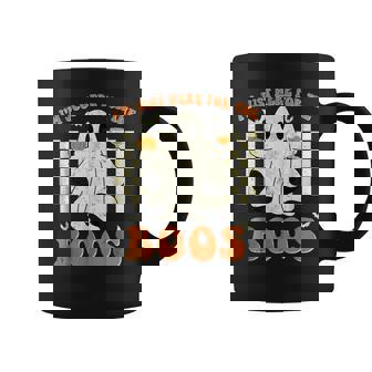 I'm Just Here For The Boos Ghost Retro Groovy Halloween Coffee Mug | Mazezy