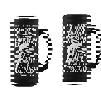 I'm Just Here For My Flippin Cousin Gymnastics Cousin Coffee Mug - Monsterry