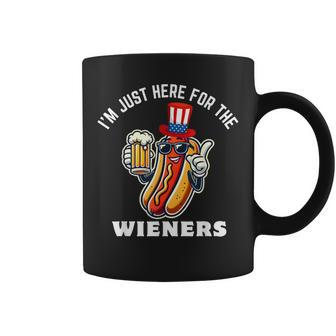 I'm Just Here For The Wieners 4Th Of July Hot Dog Lover Coffee Mug - Monsterry DE