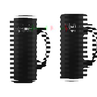 Italia Corazón Italiano Latido Ekg Pulso Italiano Taza de café - Regaloses