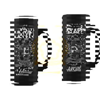 It's A Brown Thing You Wouldn't Understand Personalized Last Name Brown Family Crest Coat Of Arm Coffee Mug | Seseable UK