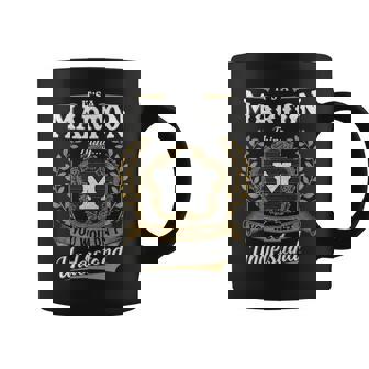 It's A Marton Thing You Wouldn't Understand Personalized Last Name Marton Family Crest Coat Of Arm Coffee Mug | Seseable UK