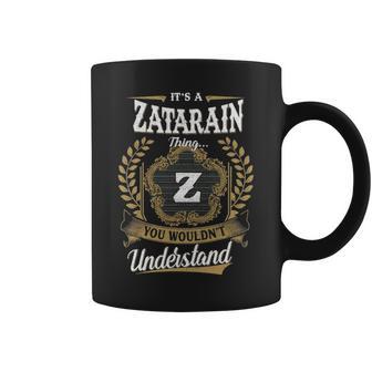 It's A Zatarain Thing You Wouldn't Understand Personalized Last Name Zatarain Family Crest Coat Of Arm Coffee Mug - Thegiftio