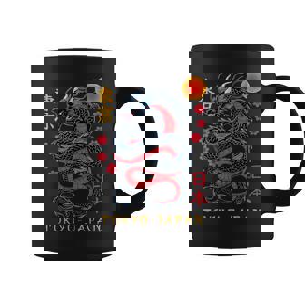 Japanese Dragon Tokyo Japan 80'S Asian Mythical Anime Tattoo Coffee Mug | Seseable UK