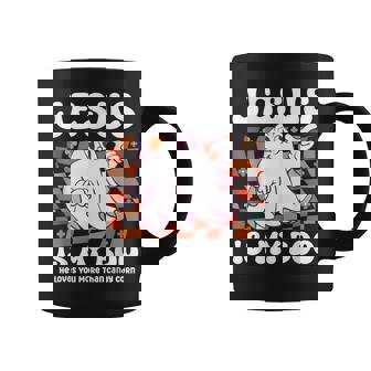 Jesus Is My Boo He Loves You More Than Candy Corn Spooky Graphic Print Coffee Mug - Monsterry
