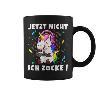 Jetzt Nicht Ich Zocke Gaming Gamer Unicorn Tassen - Geschenkecke