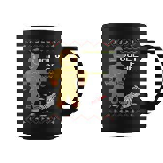 Jolly Af Gingerbread Man Body Builder Ugly Christmas Sweater Coffee Mug - Thegiftio