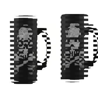 Jolly Roger Pirate Skull And Crossbones Flag Halloween Coffee Mug - Seseable