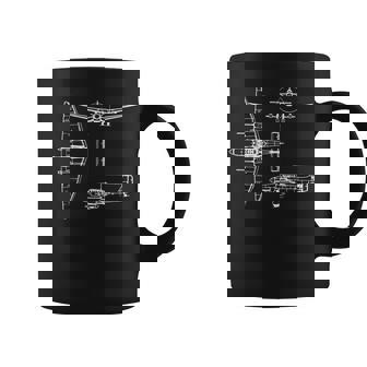 Ju 87 Stuka Ww2 Plane Warbird Diagrama Esquemático Taza de café - Regaloses