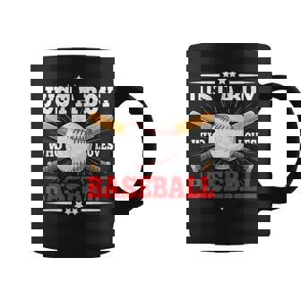 Just A Boy Who Loves Baseball Baseball Player Coffee Mug | Seseable UK
