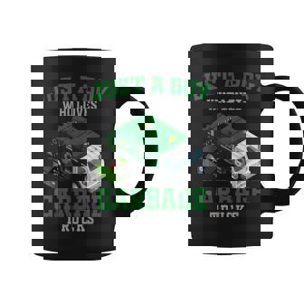 Just A Boy Who Loves Garbage Trucks Recycling Birthday Squad Coffee Mug - Monsterry