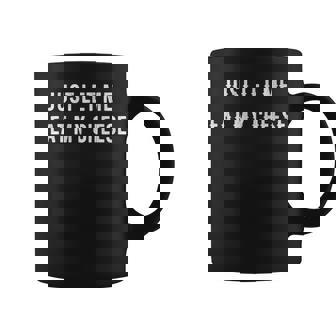 Just Let Me Eat My Cheese Yummy Yummy Coffee Mug - Monsterry