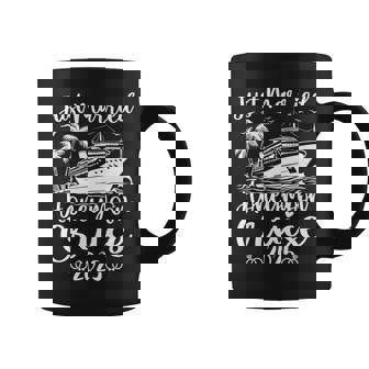 Just Married 2025 Wedding Ring Matching Tee Honeymoon Cruise Premium Graphic Print Coffee Mug - Monsterry