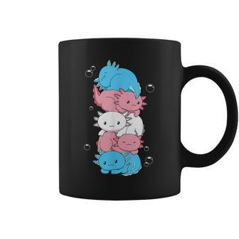 Kawaii Axolotl Heap Transgender Pride Flag Trans Lgbtq Tassen - Geschenkecke