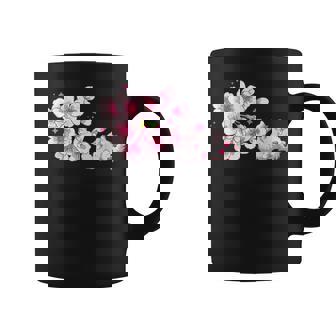 Kawaii Cat Japanese Cherry Blossom Fluffy Kitty Animal Graphic Print Coffee Mug - Monsterry