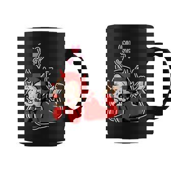 Kewpie Baby Devil Cupid Love Traditional Tattoo Flash Coffee Mug - Monsterry