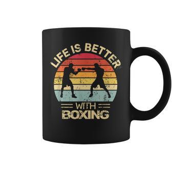 Kickboxing Life Is Better With Boxing Boxer Retro Tassen - Geschenkecke